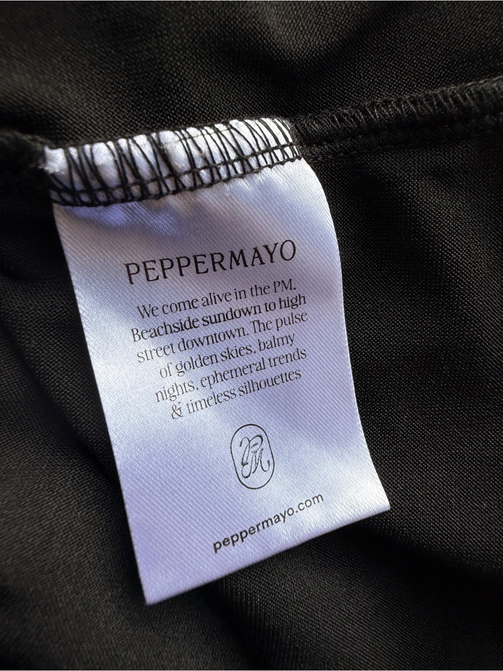 Peppermayo Black Cowl Neck Draped Mini Dress Sheer Mesh Y2K - Picture 4 of 4